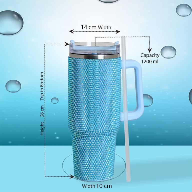 Rhiney Shiney Stainless Steel Blue Tumbler