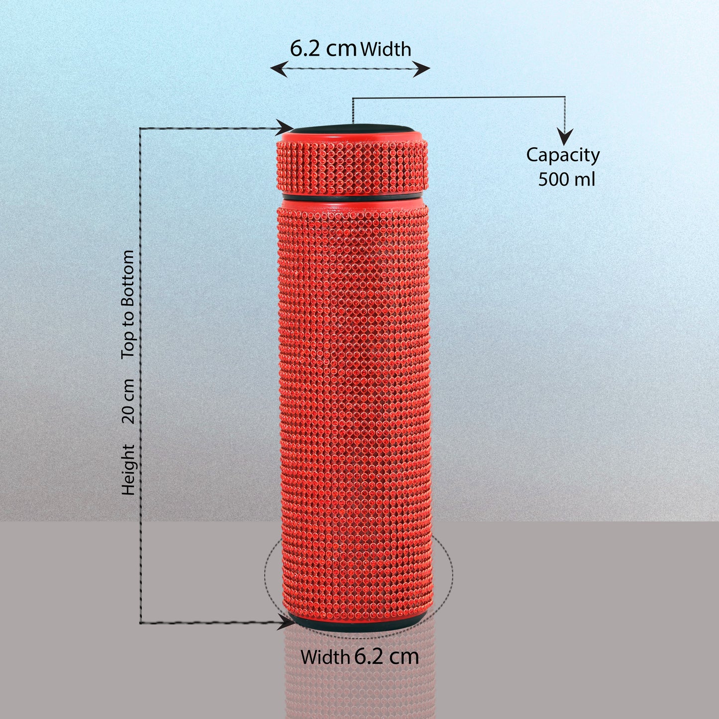 Metallica Red Stainless Steel Temperature Bottle
