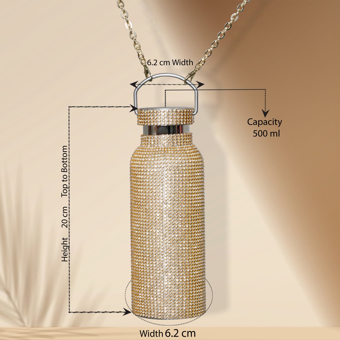 Rubic Cube Golden Handle Bottle