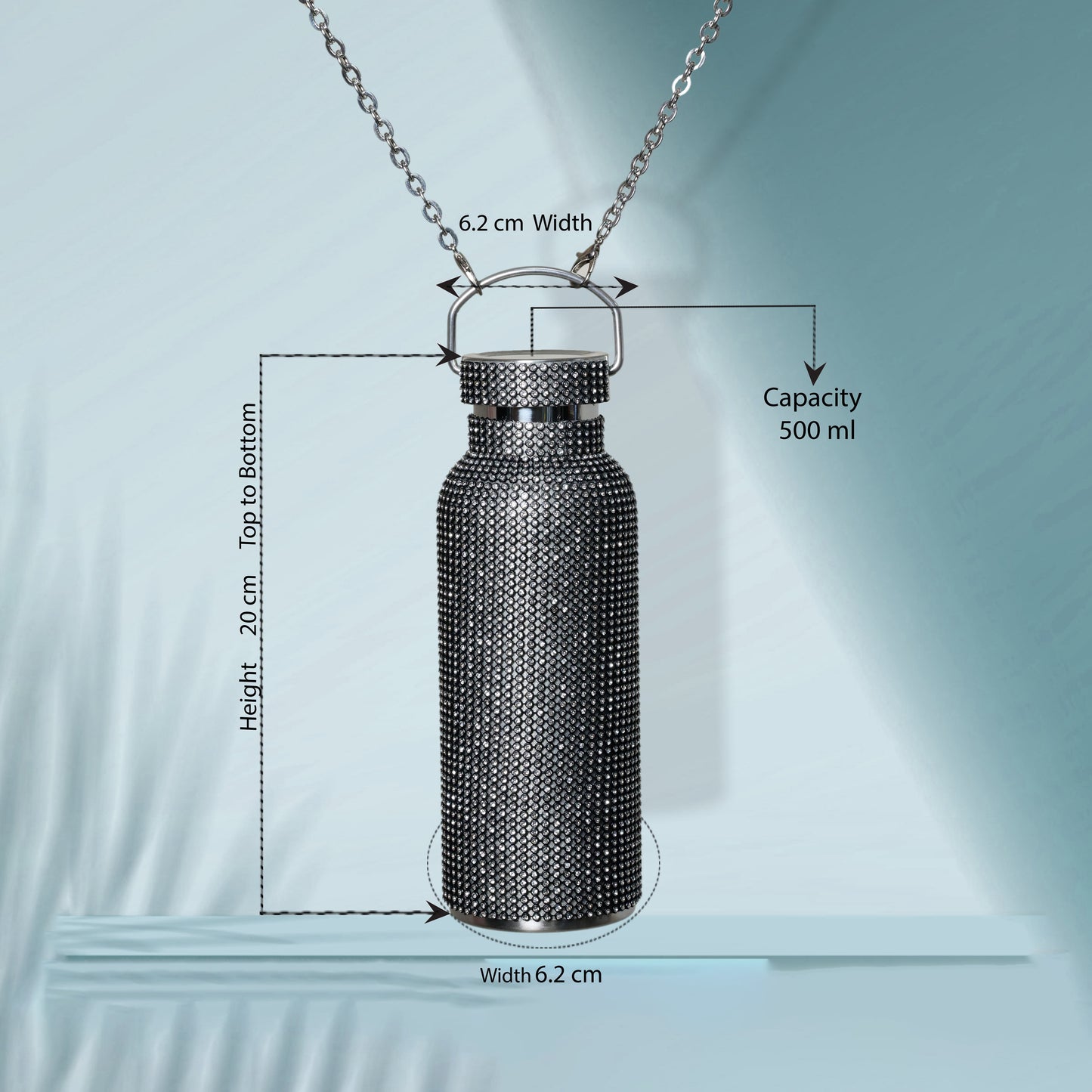 Rubic Cube Black Handle Bottle