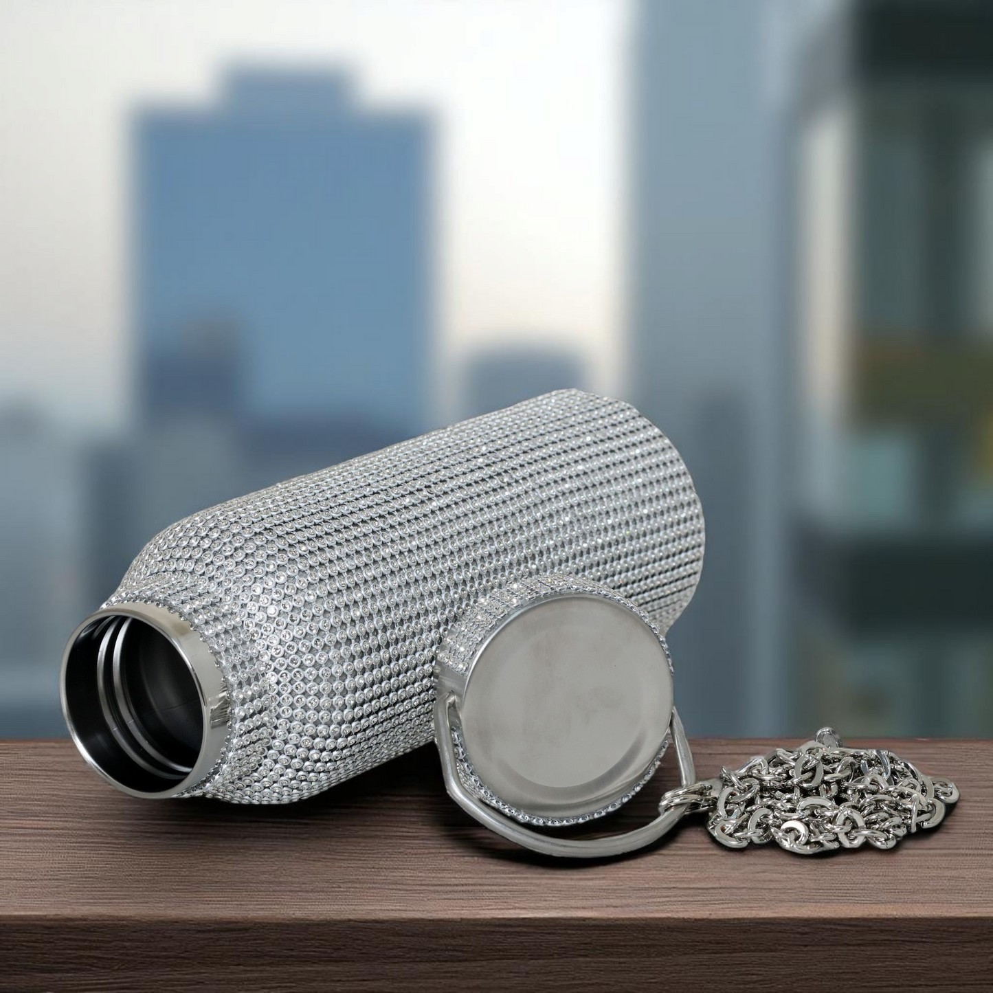Rubic Cube Silver Handle Bottle