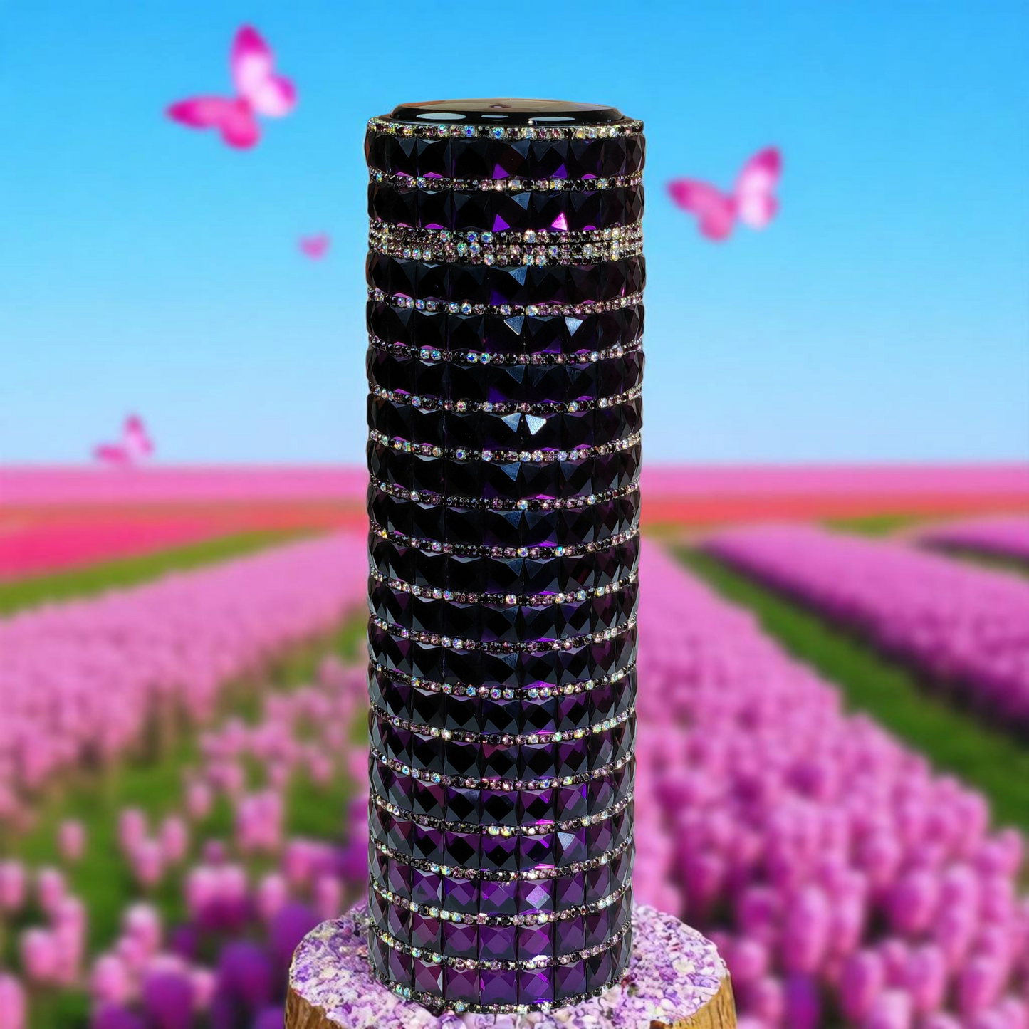 Strip Zinger Stainless Purple Bottle
