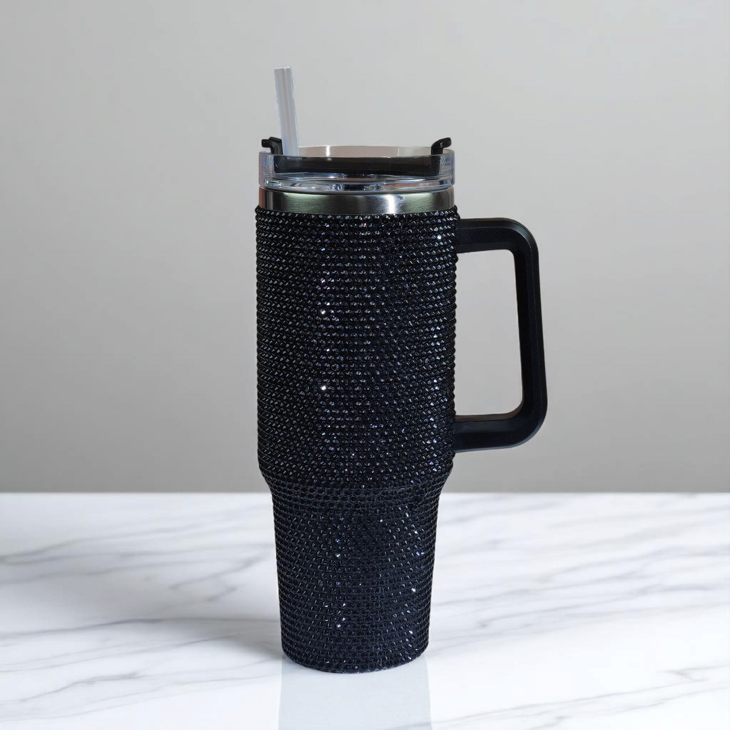 Rhiney Shiney Stainless Steel Black Tumbler
