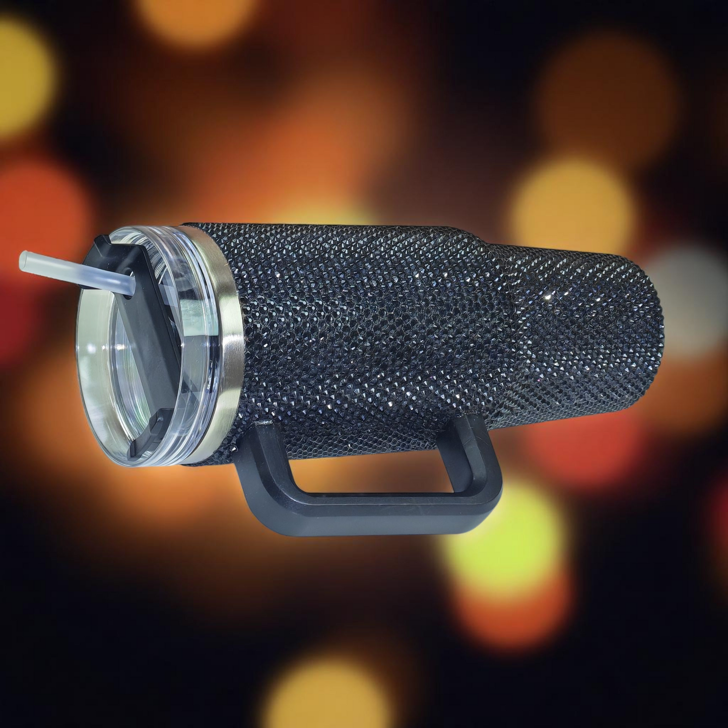 Rhiney Shiney Stainless Steel Black Tumbler