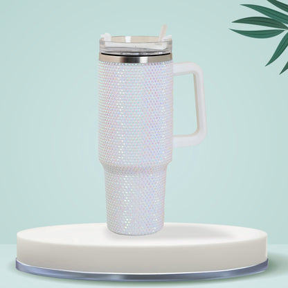 Rhiney Shiney Stainless Steel White Tumbler