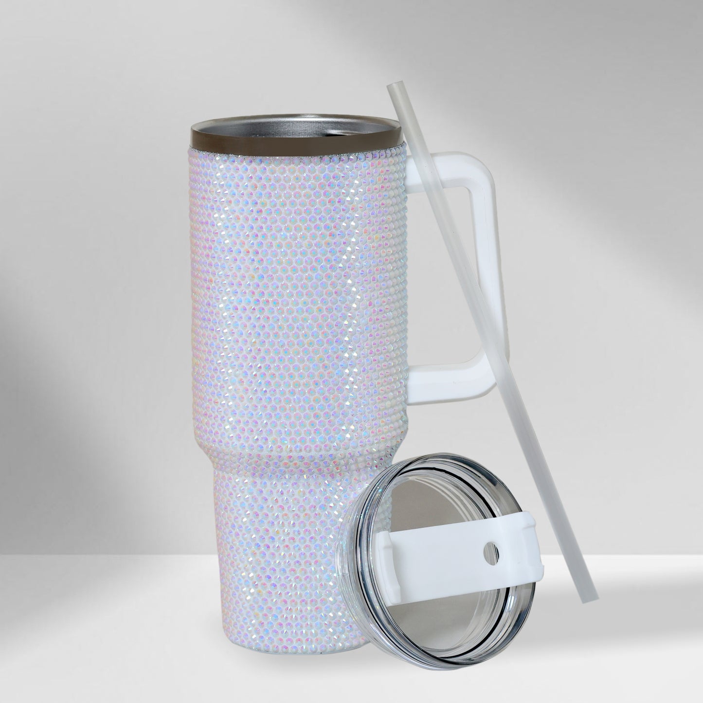 Rhiney Shiney Stainless Steel White Tumbler