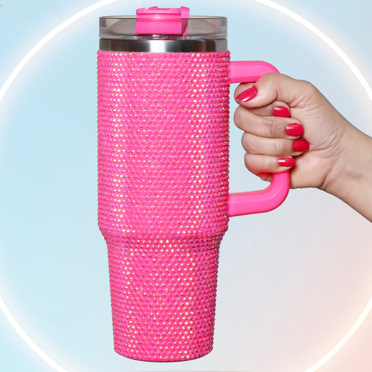 Rhiney Shiney Stainless Steel Pink Tumbler