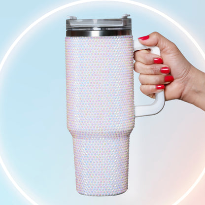 Rhiney Shiney Stainless Steel White Tumbler