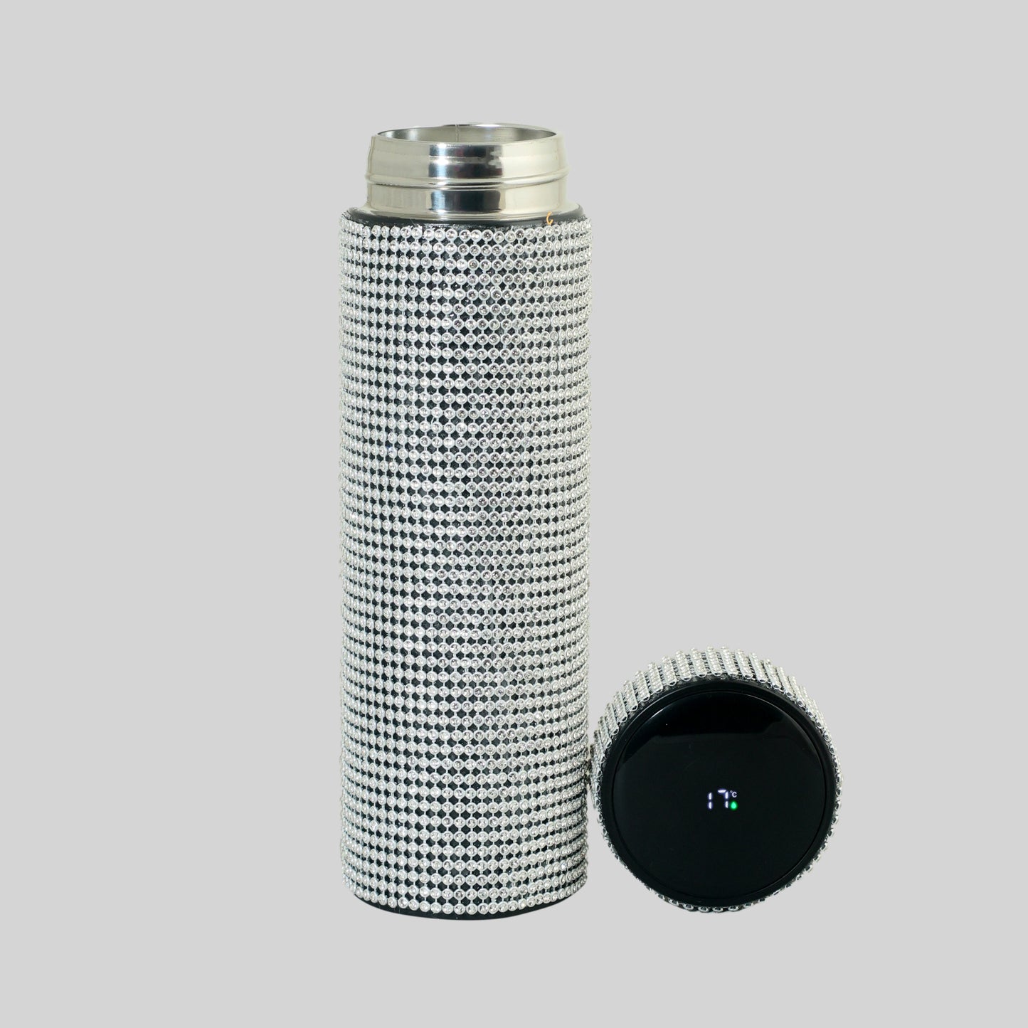 Hazzle Dazzle Stainless Steel Silver Temperature Bottle