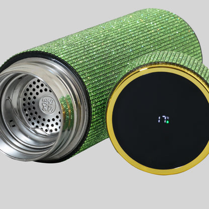 Hazzle Dazzle Stainless Steel Green Temperature Bottle