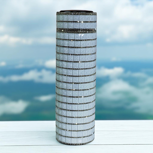 Strip Zinger Stainless White Bottle