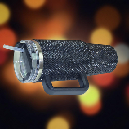 Rhiney Shiney Stainless Steel Black Tumbler