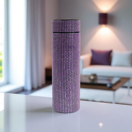 Hazzle Dazzle Stainless Steel Purple Temperature Bottle
