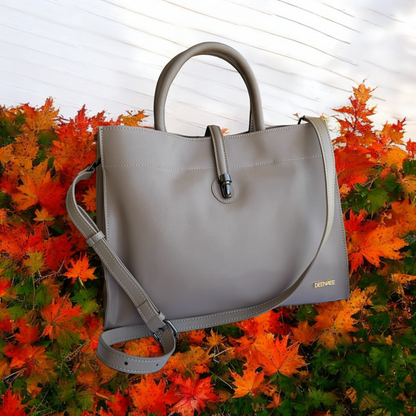 Classic Bold Leather Tote Bag